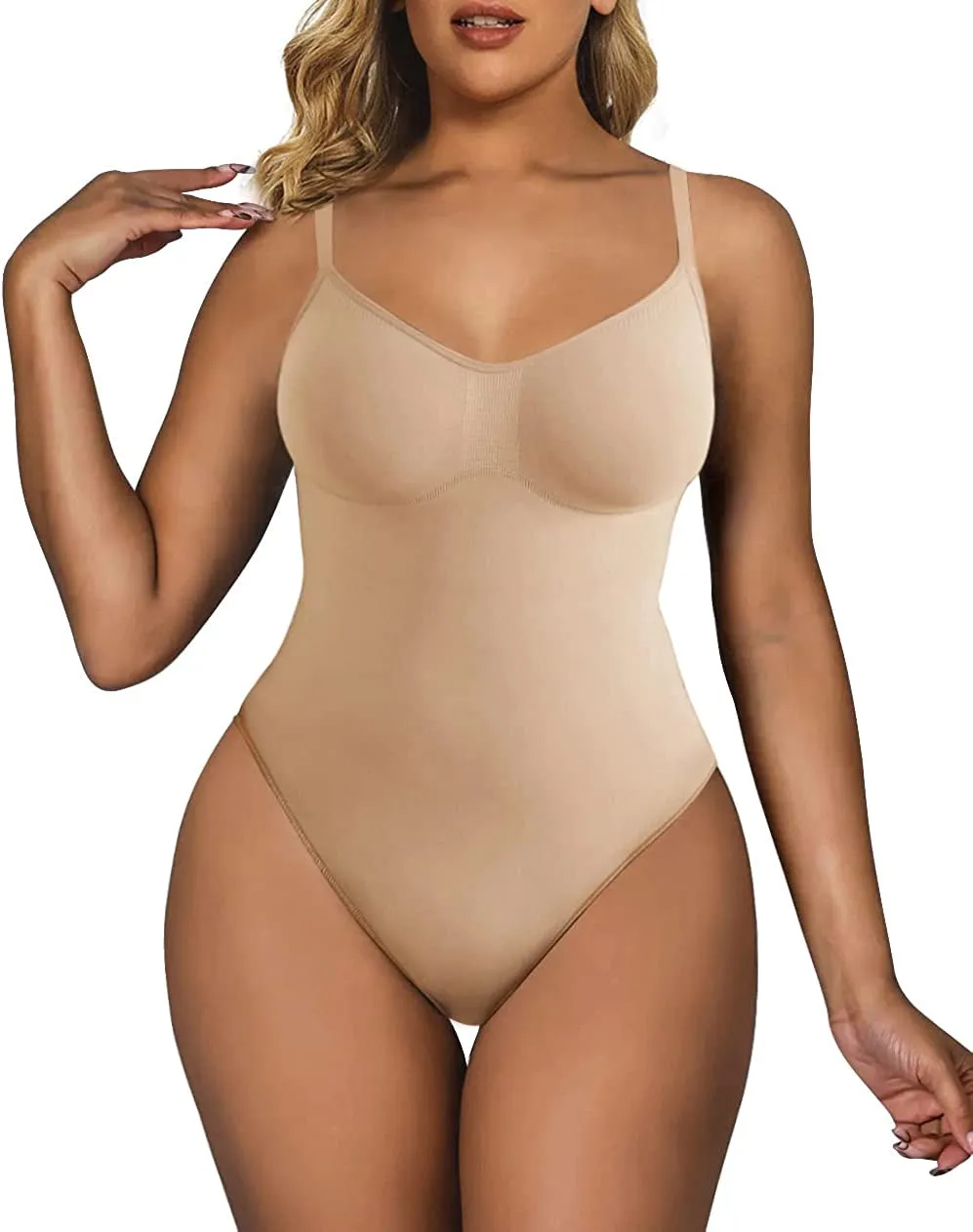 Bodysuit for Women Tummy Control Shapewear Seamless Sculpting Thong Body Shaper