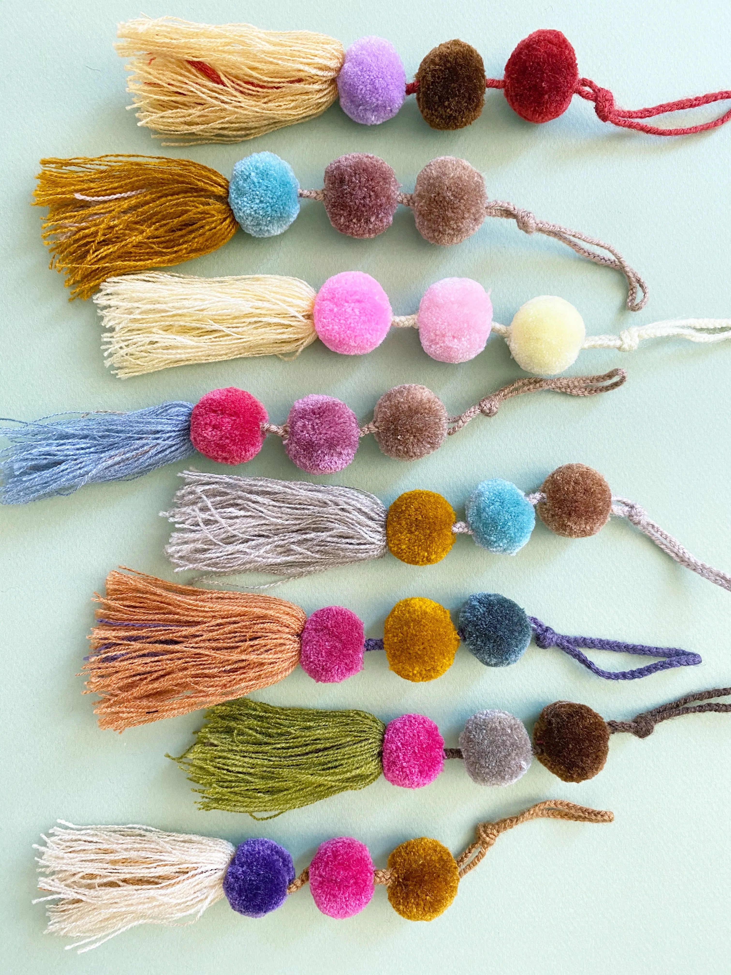 Bohemian pom pom- earthy tones