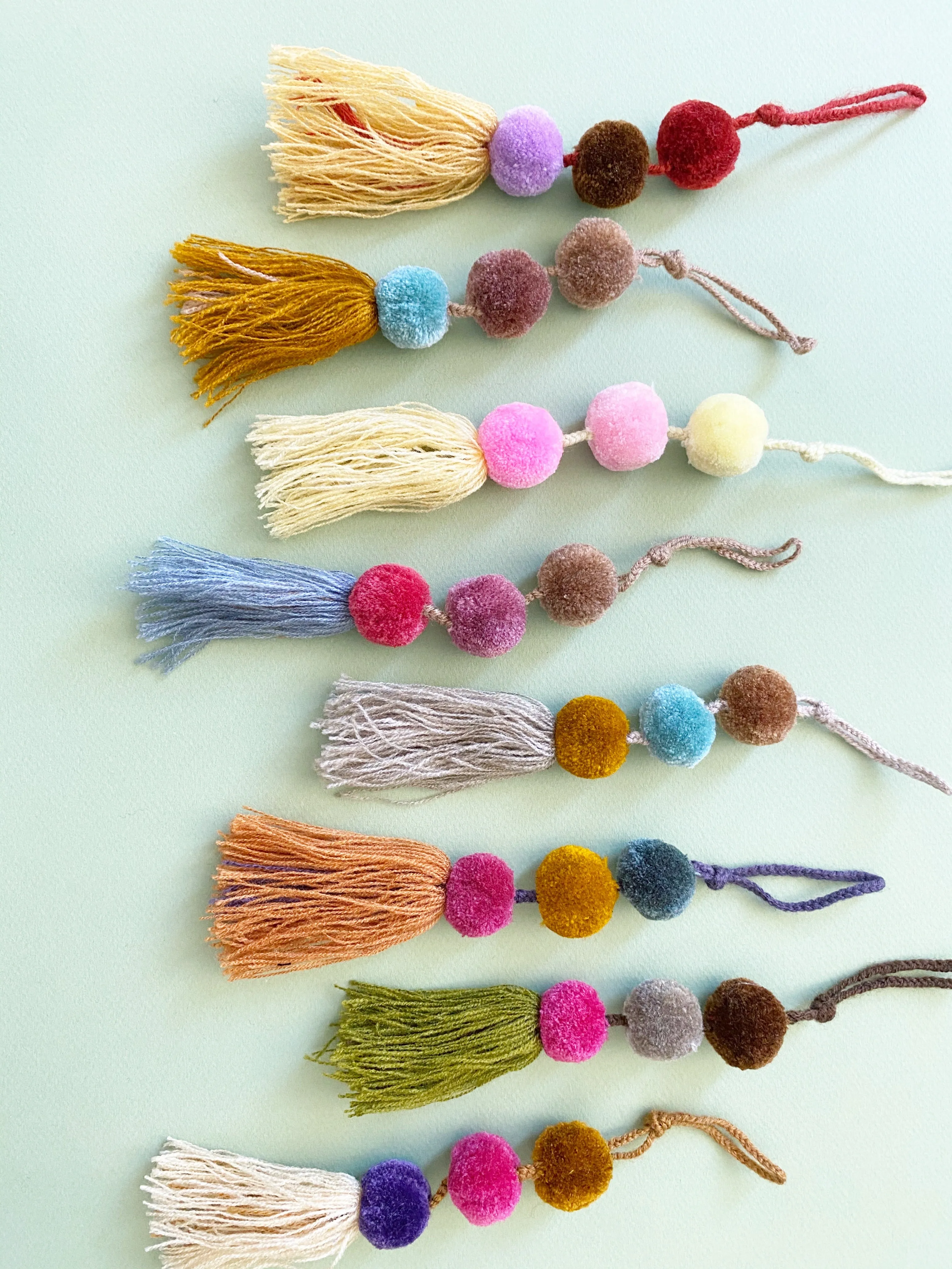 Bohemian pom pom- earthy tones