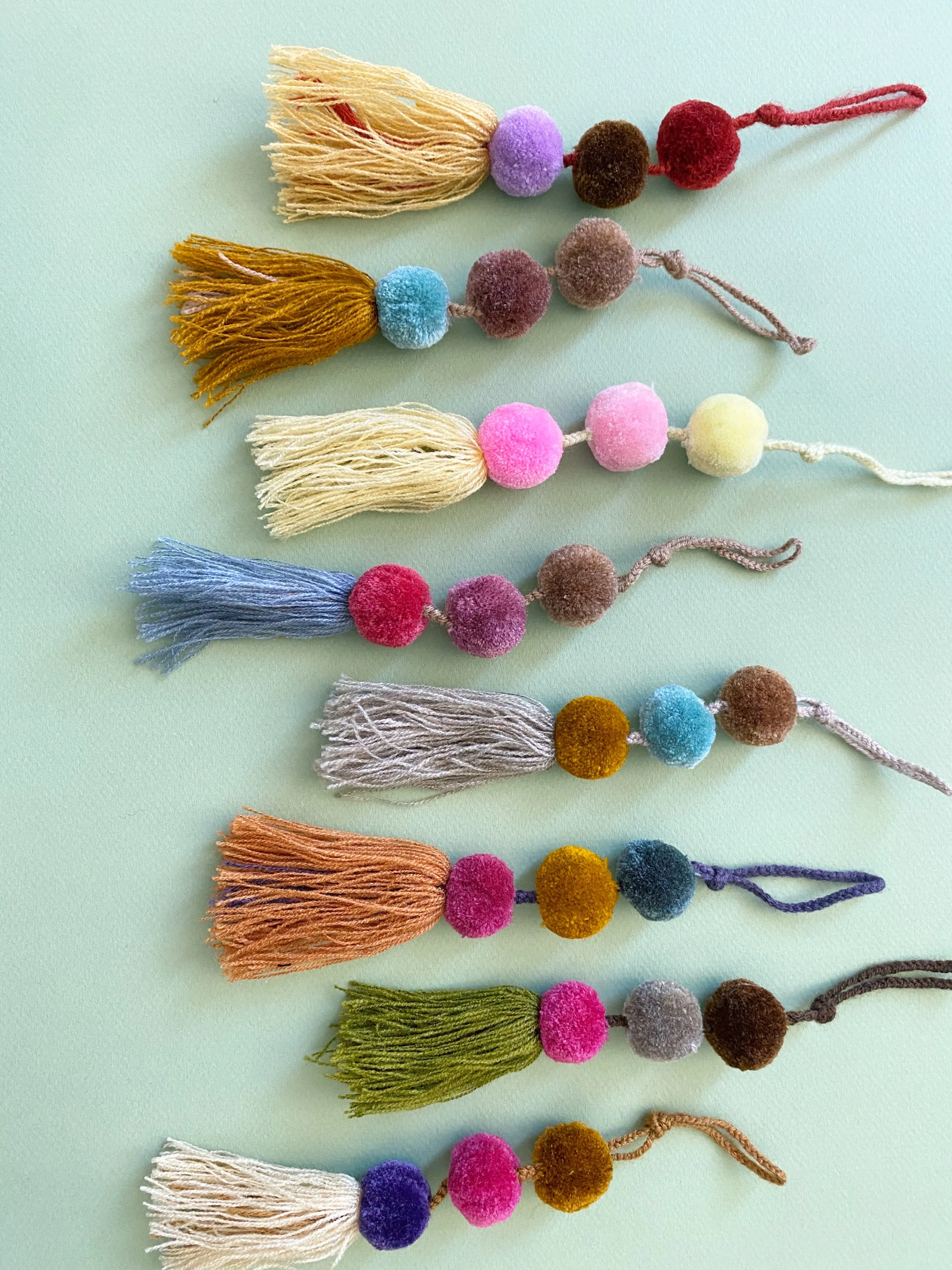 Bohemian pom pom- earthy tones