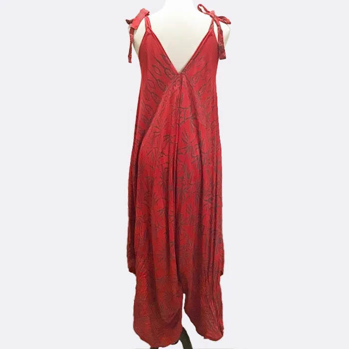 Bora Bora Red Convertible Jumpsuit