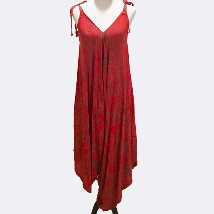 Bora Bora Red Convertible Jumpsuit