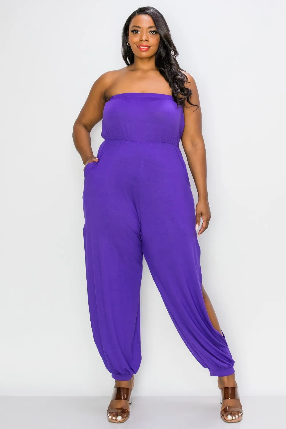 Boucie Sleeveless Jumpsuit w/ Leg Slit