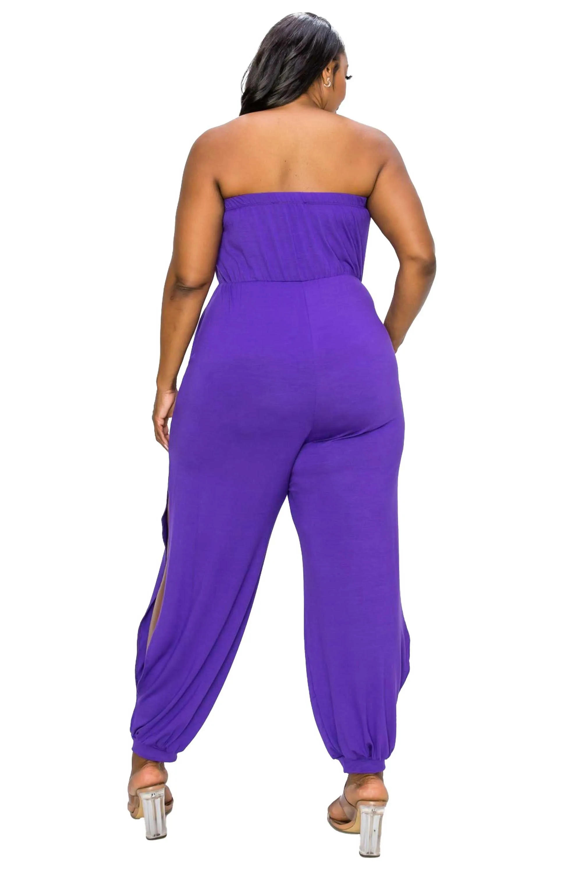 Boucie Sleeveless Jumpsuit w/ Leg Slit