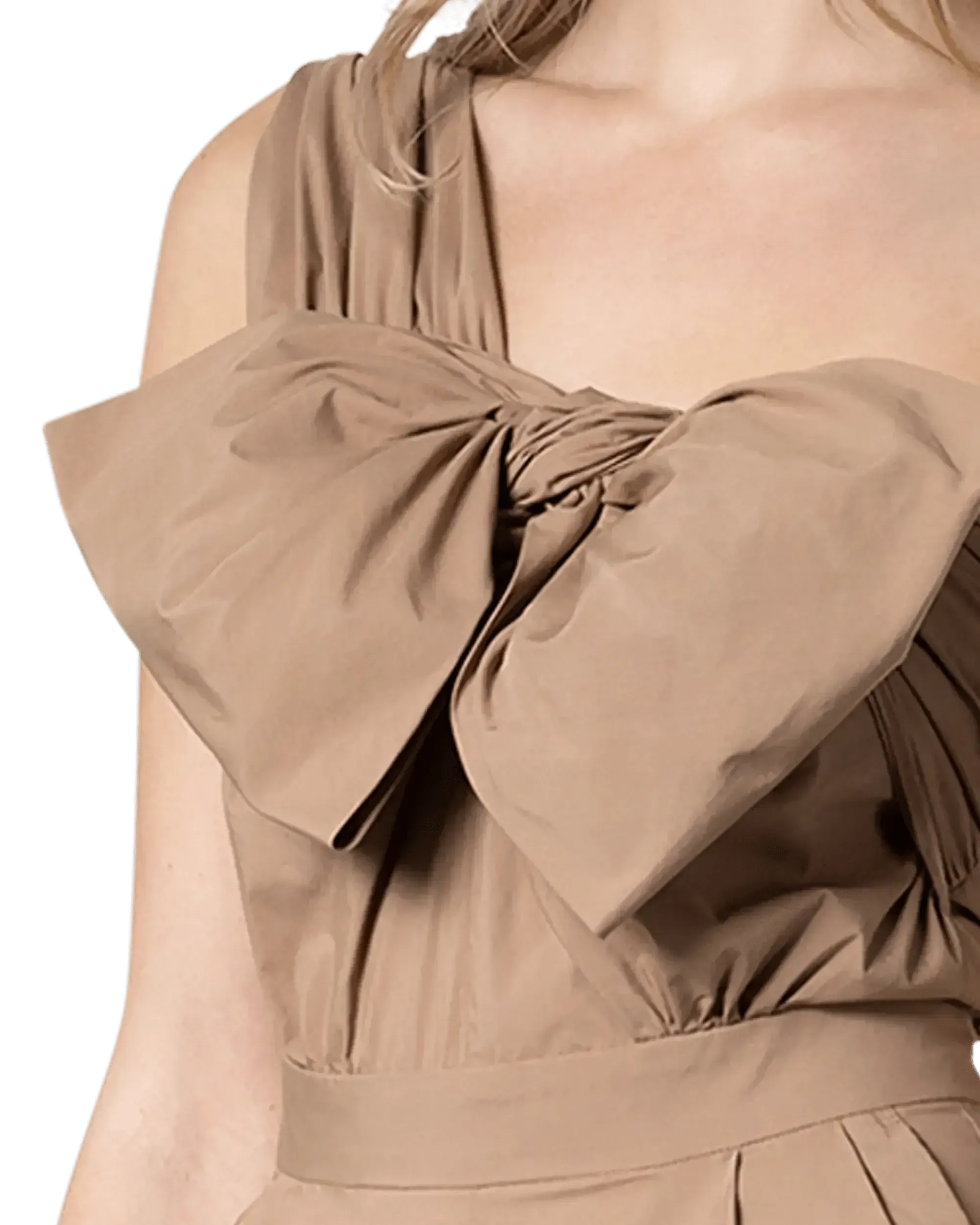 Bow-Detailed One Shoulder Jumpsuit