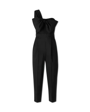Bow-Detailed One Shoulder Jumpsuit