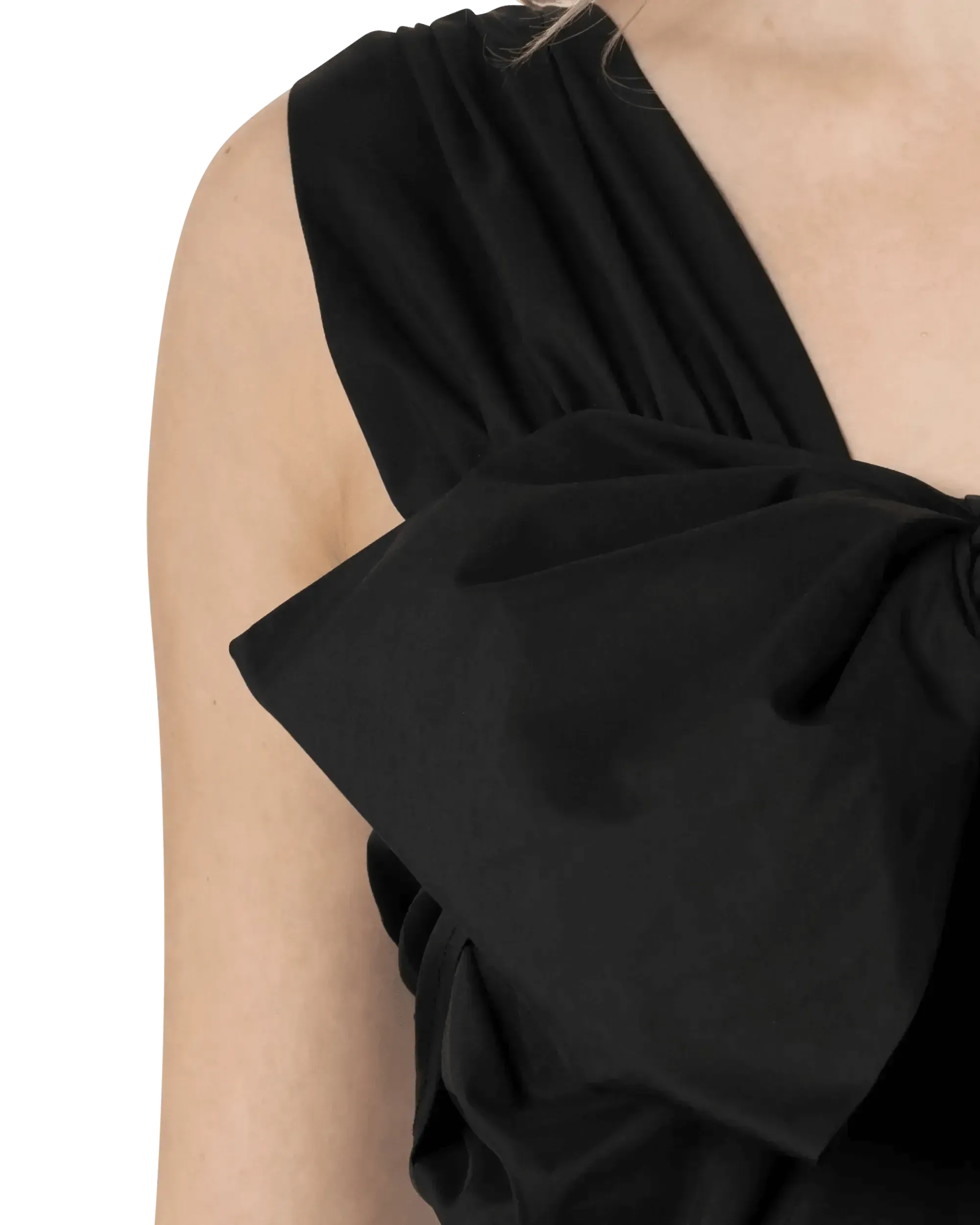 Bow-Detailed One Shoulder Jumpsuit