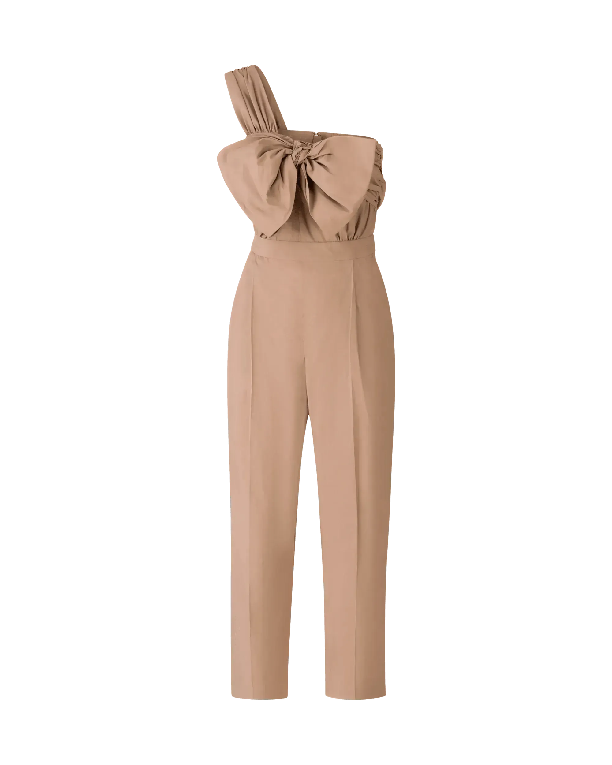 Bow-Detailed One Shoulder Jumpsuit