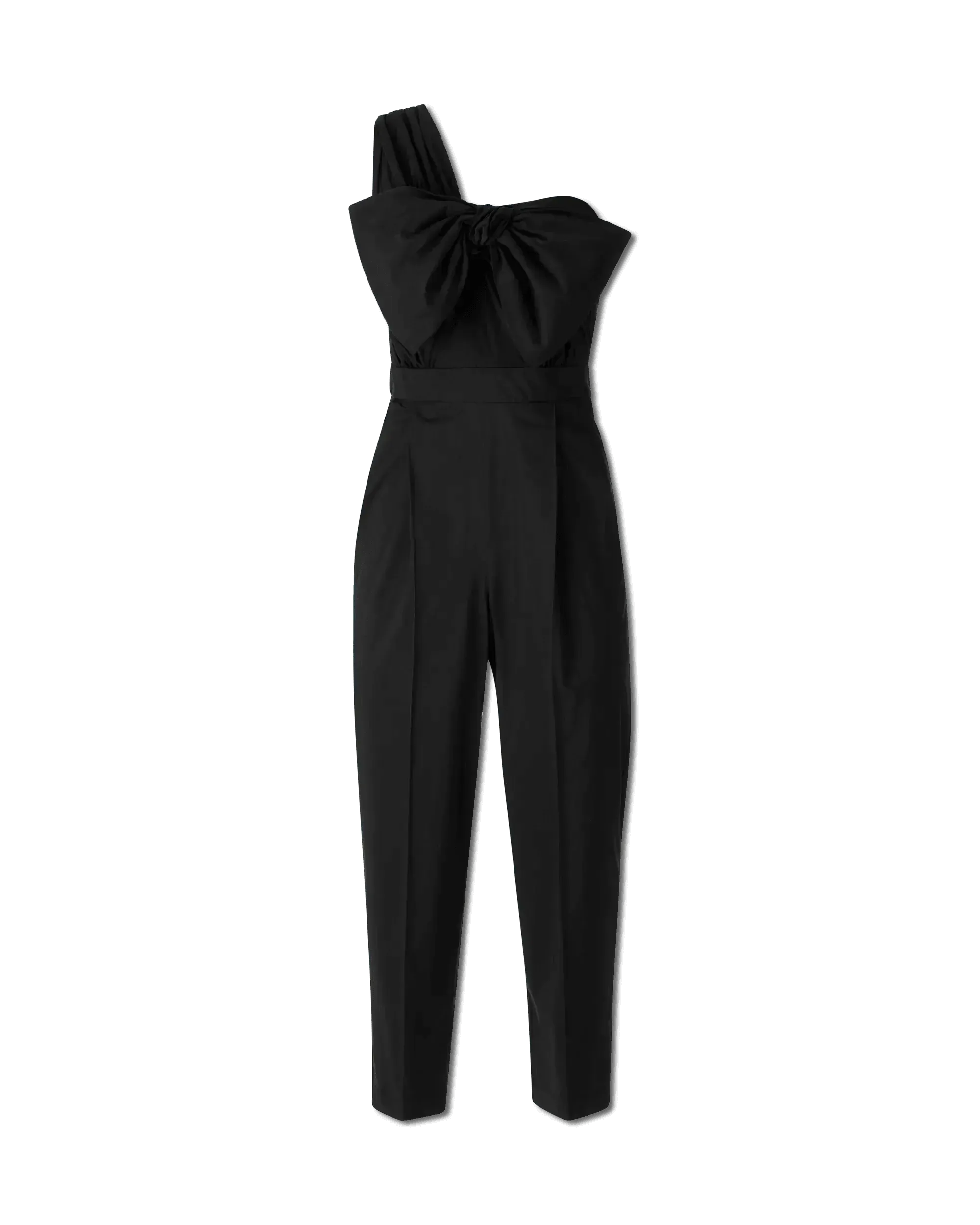 Bow-Detailed One Shoulder Jumpsuit