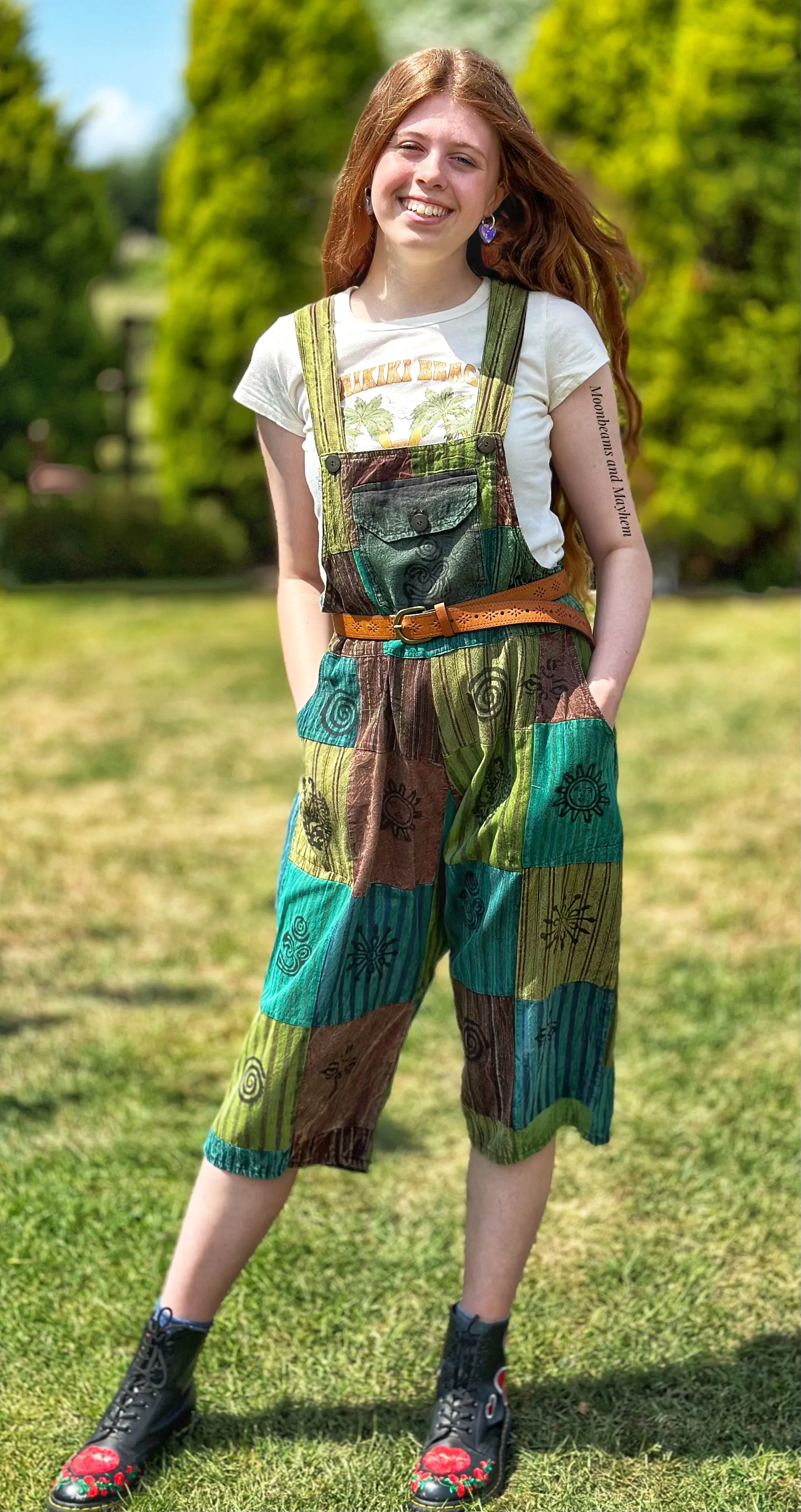 CAMDEN PATCHWORK SHORTS DUNGAREES / JUMPSUIT