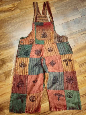 CAMDEN PATCHWORK SHORTS DUNGAREES / JUMPSUIT
