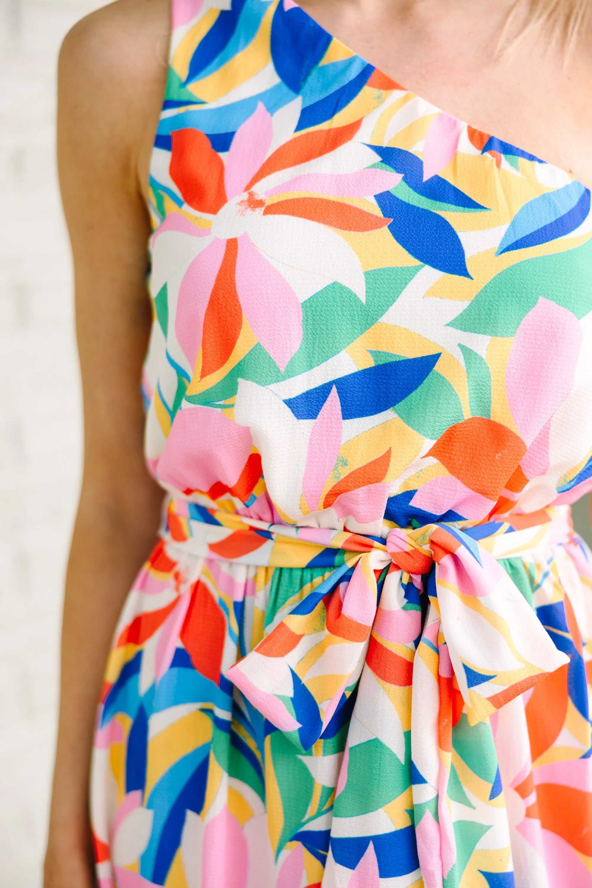 Can't Wait Pink Abstract Jumpsuit