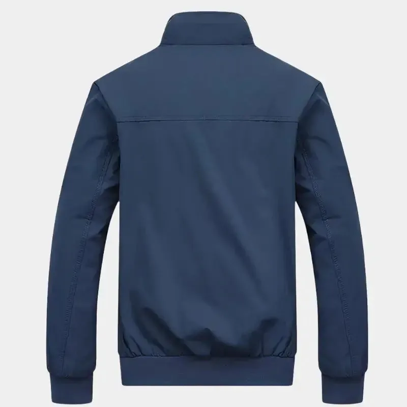 Casual Solid Bomber Jacket - Cross & Crown