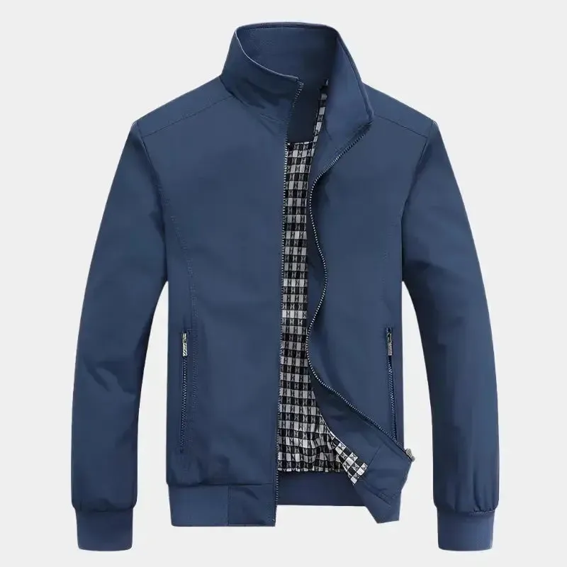 Casual Solid Bomber Jacket - Cross & Crown