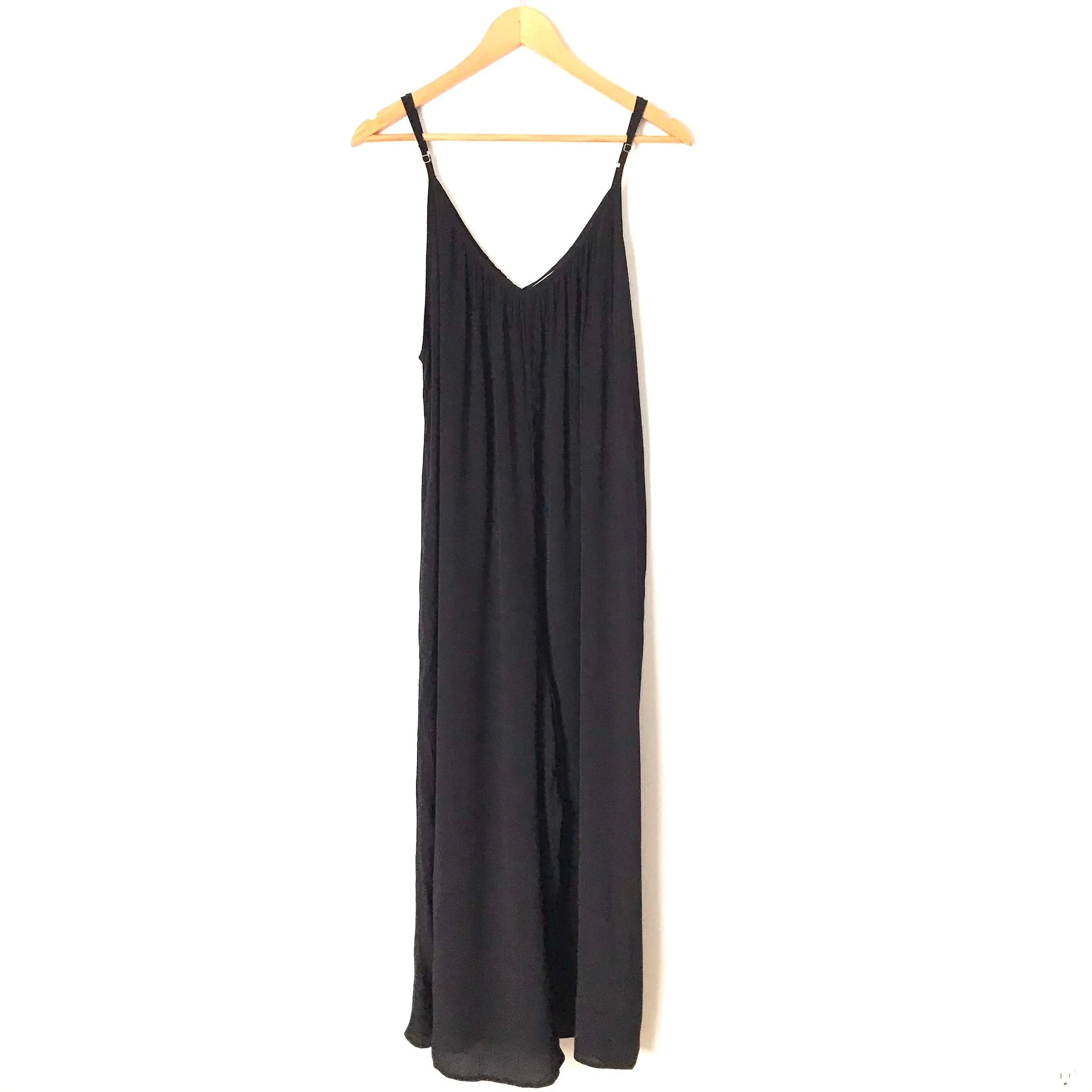 Cherish Black Flowy Cropped Jumpsuit- Size S