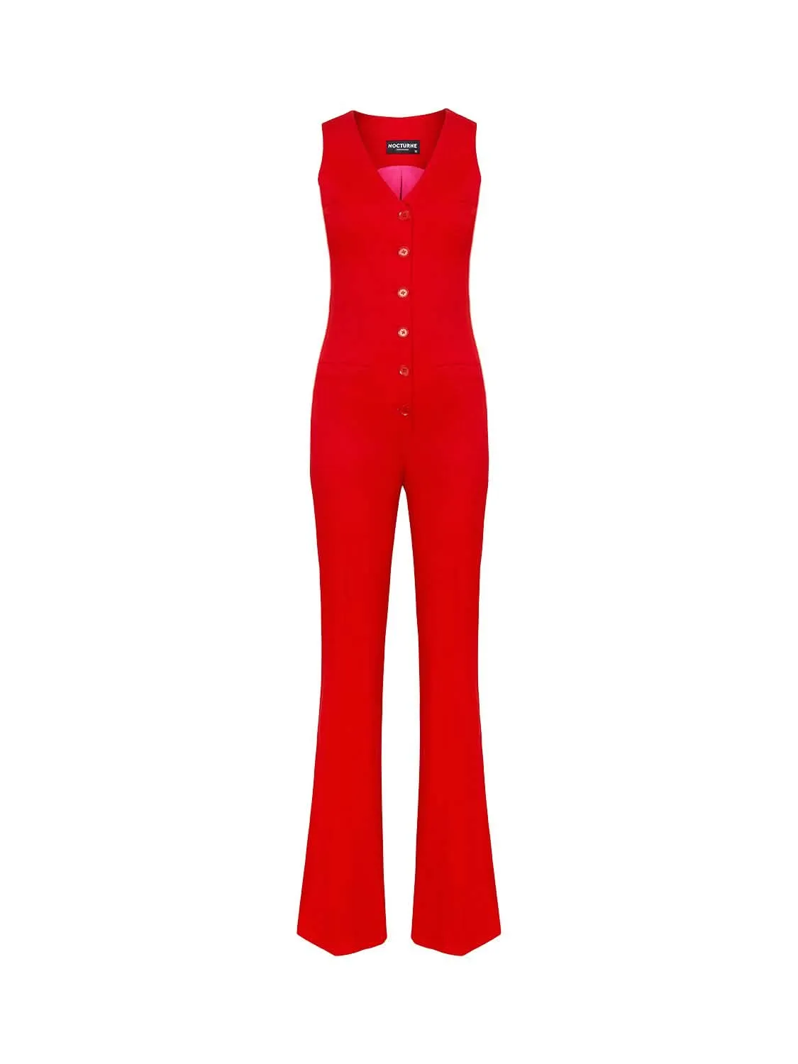 Chic Tailored Sleeveless Jumpsuit with Adjustable Waistband