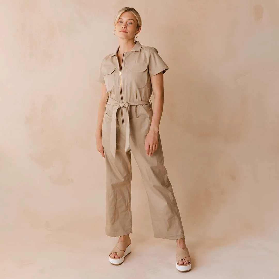 City Jumpsuit, Brown Canvas