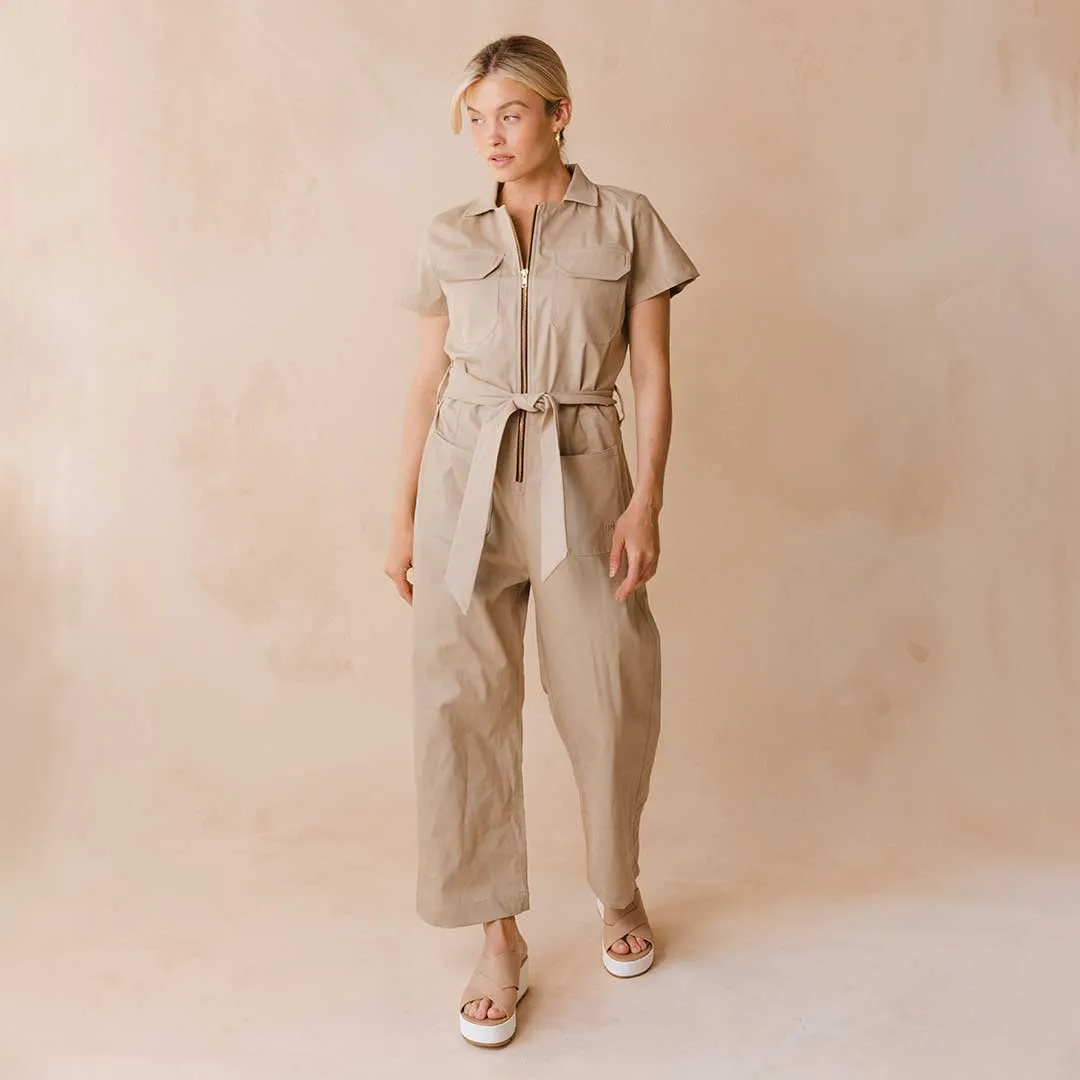City Jumpsuit, Brown Canvas