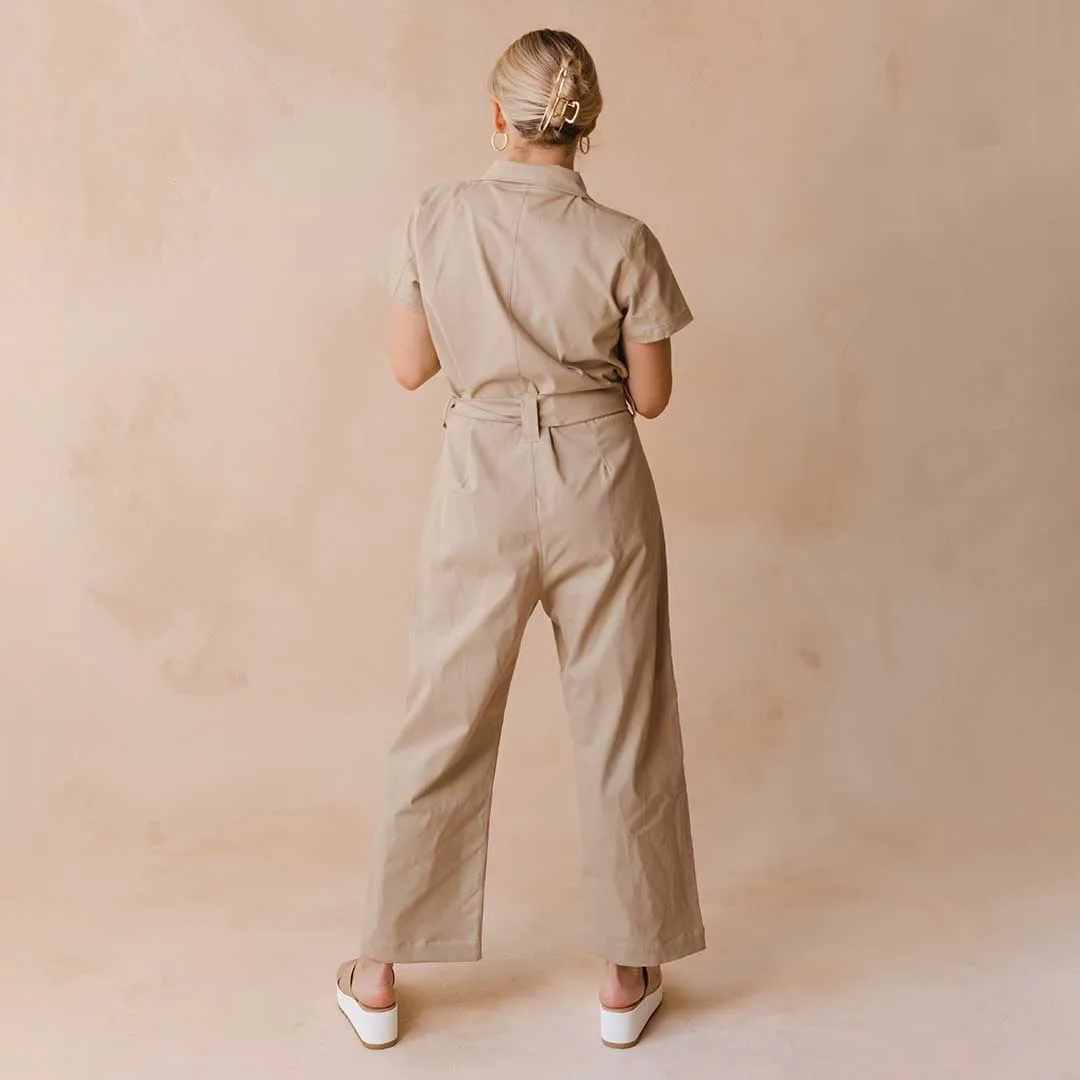 City Jumpsuit, Brown Canvas