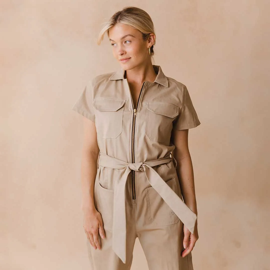City Jumpsuit, Brown Canvas