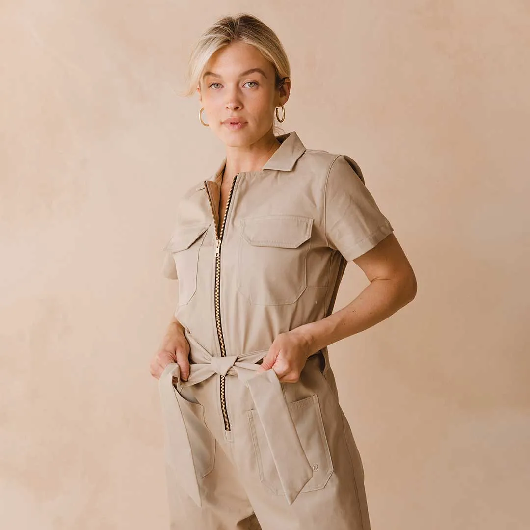 City Jumpsuit, Brown Canvas