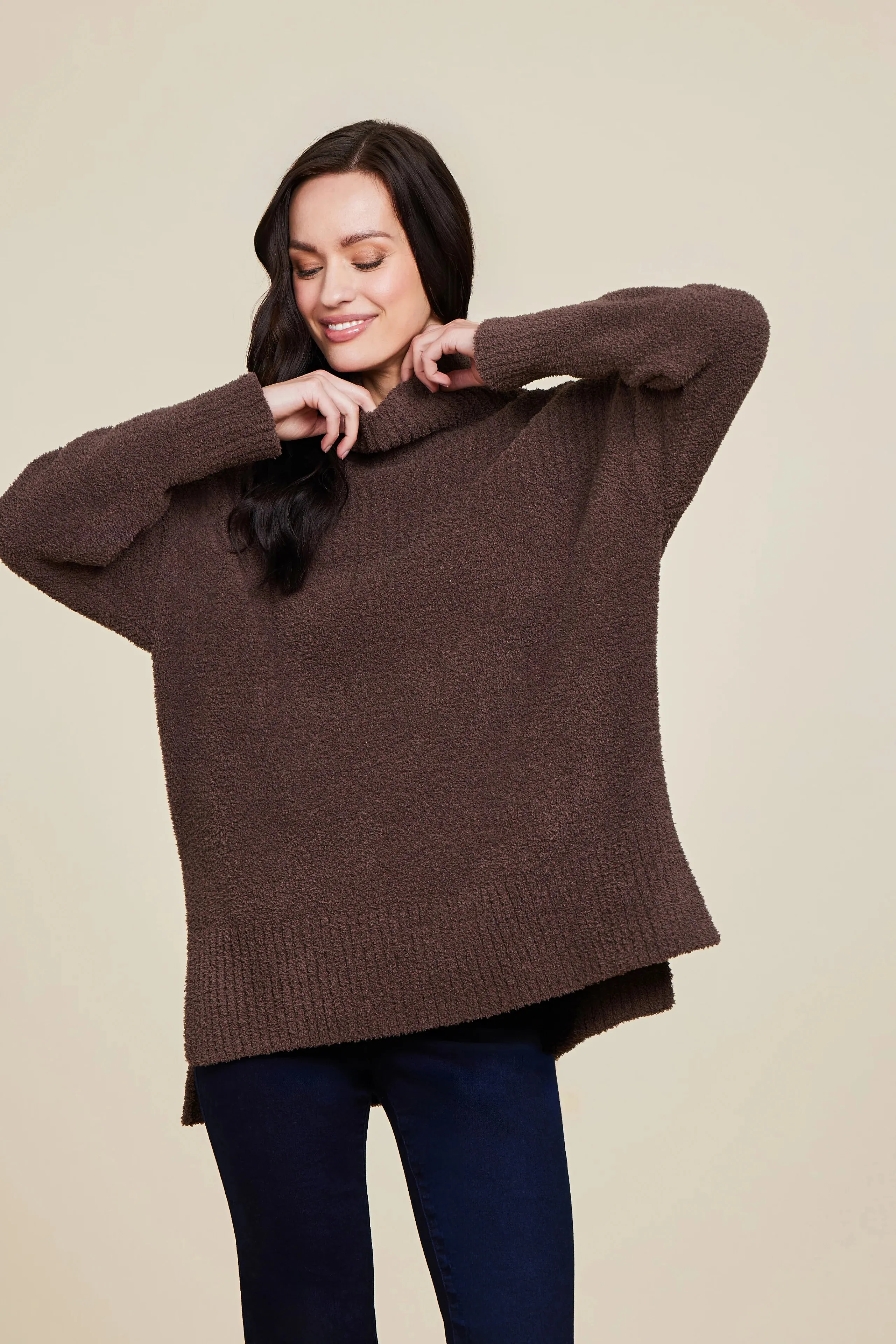 CozyChic® High Low Pullover - Java