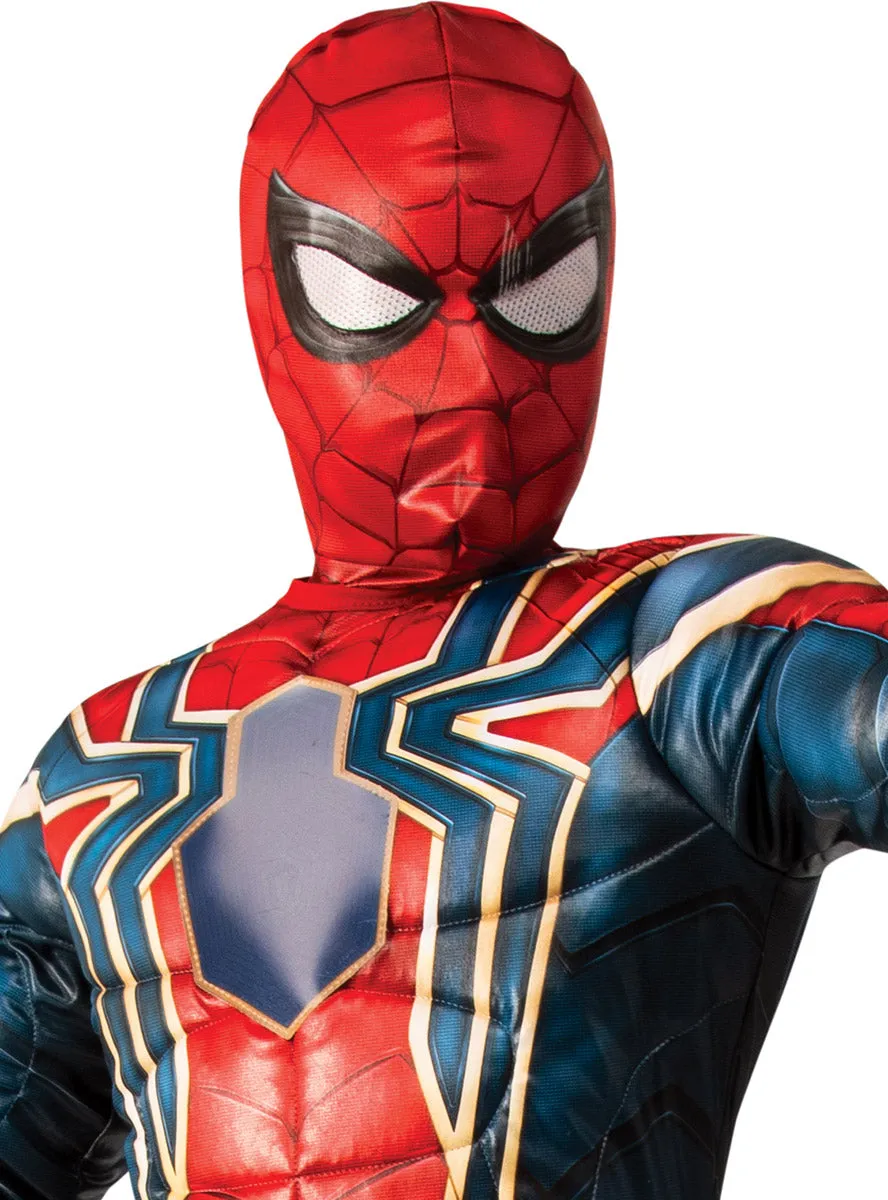 Deluxe Boys Iron Spiderman Muscle Chest Costume