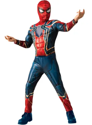 Deluxe Boys Iron Spiderman Muscle Chest Costume