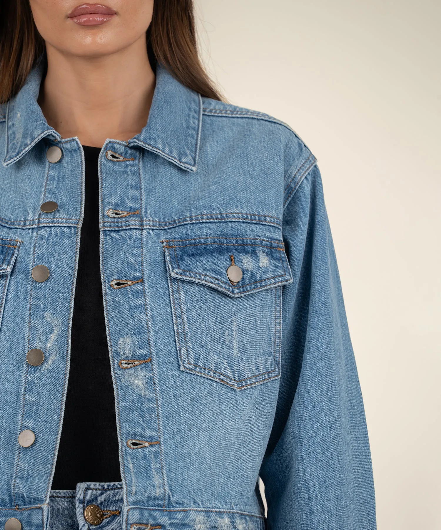 Dolly Crop Denim Jacket - Holiday Deal
