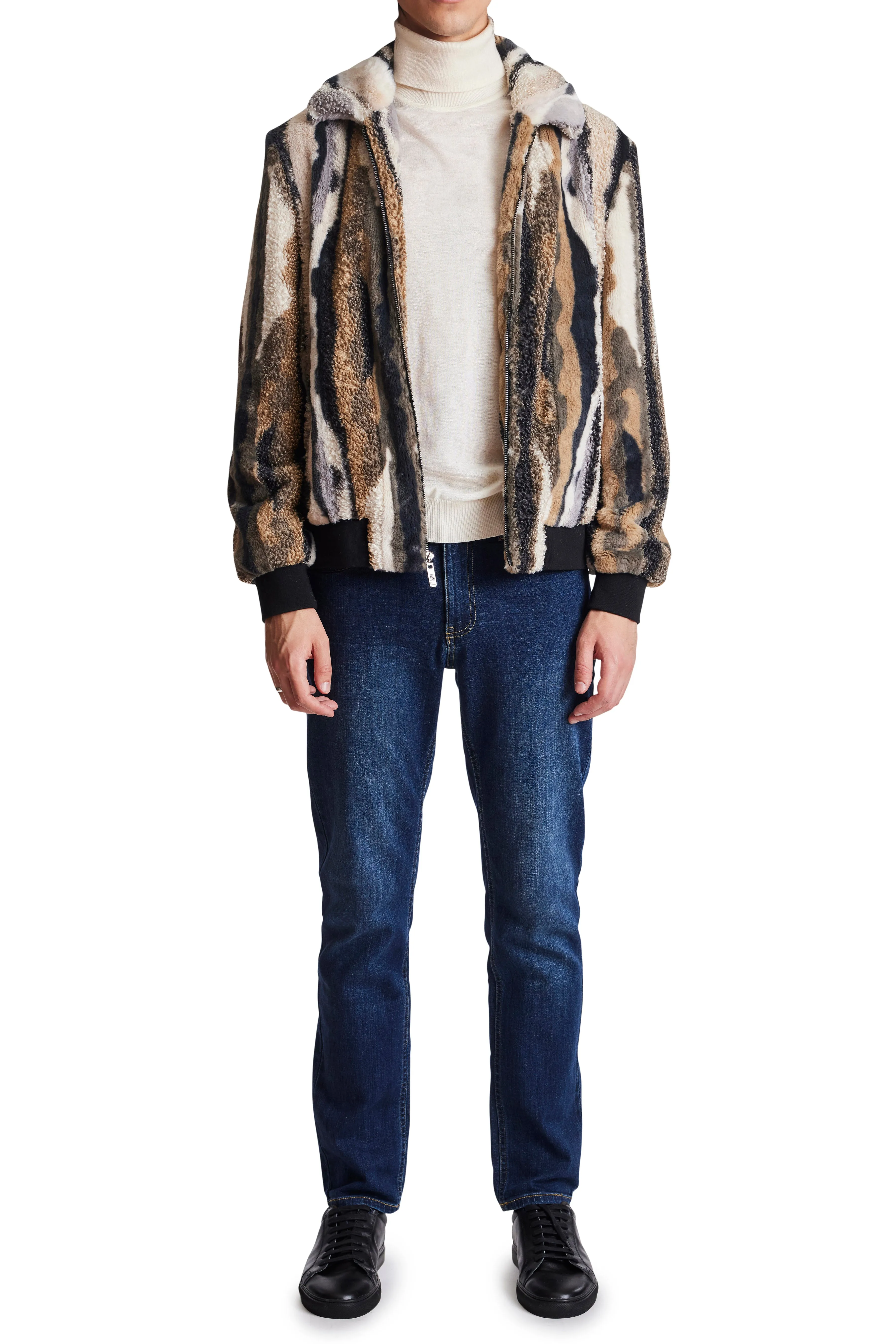 Dorian Bomber Jacket -  Pine Camo Fur