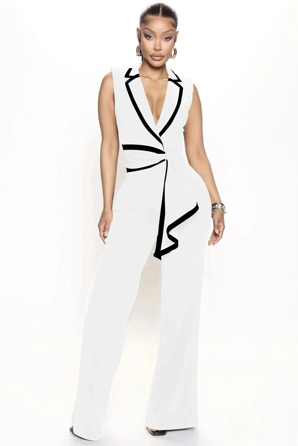 Dressy Casual Sleeveless Jumpsuit
