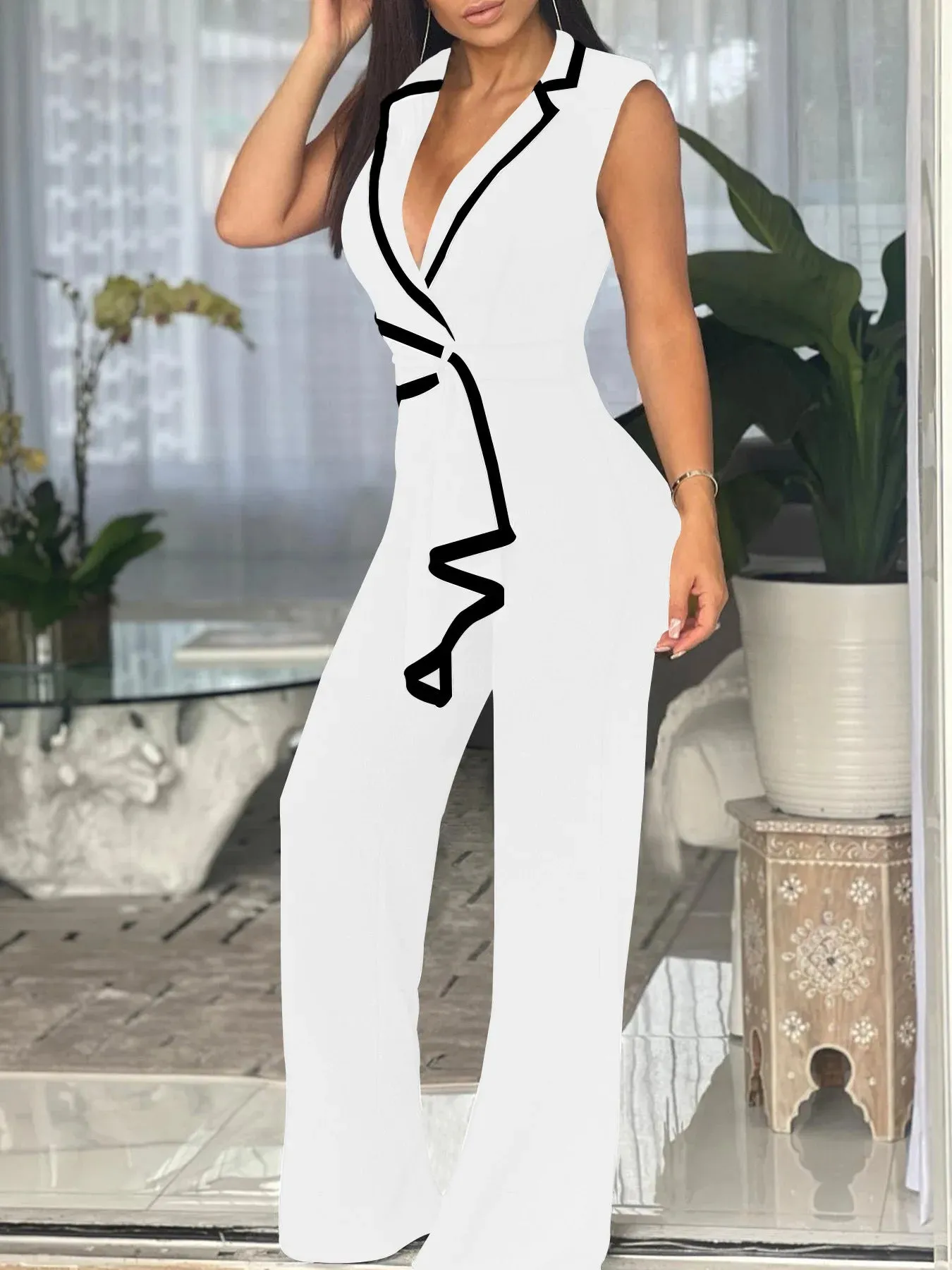 Dressy Casual Sleeveless Jumpsuit