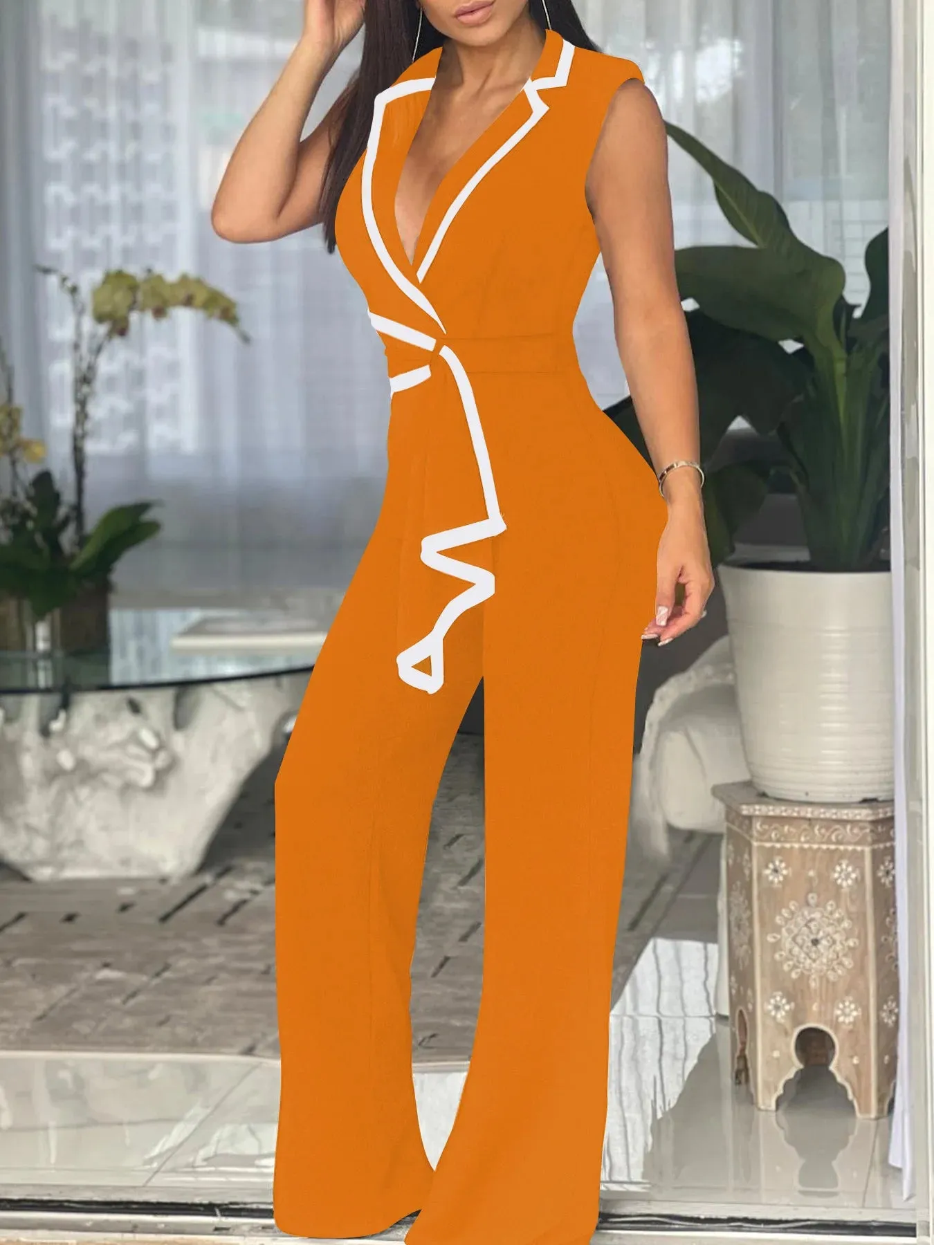 Dressy Casual Sleeveless Jumpsuit