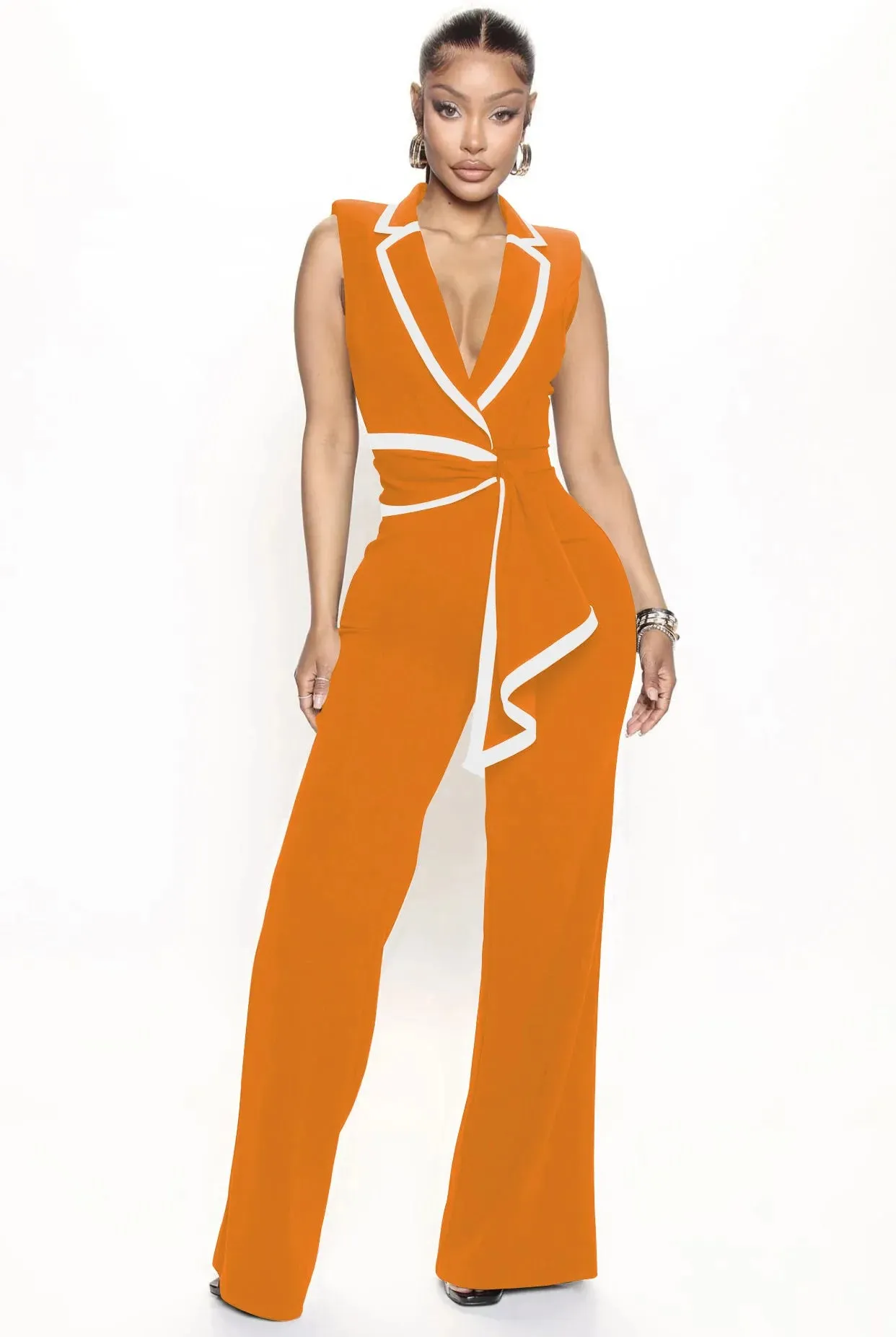Dressy Casual Sleeveless Jumpsuit
