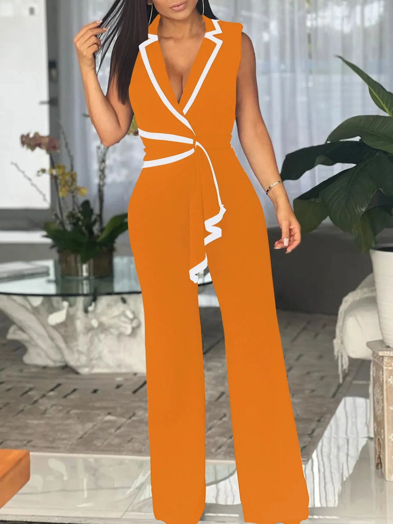 Dressy Casual Sleeveless Jumpsuit