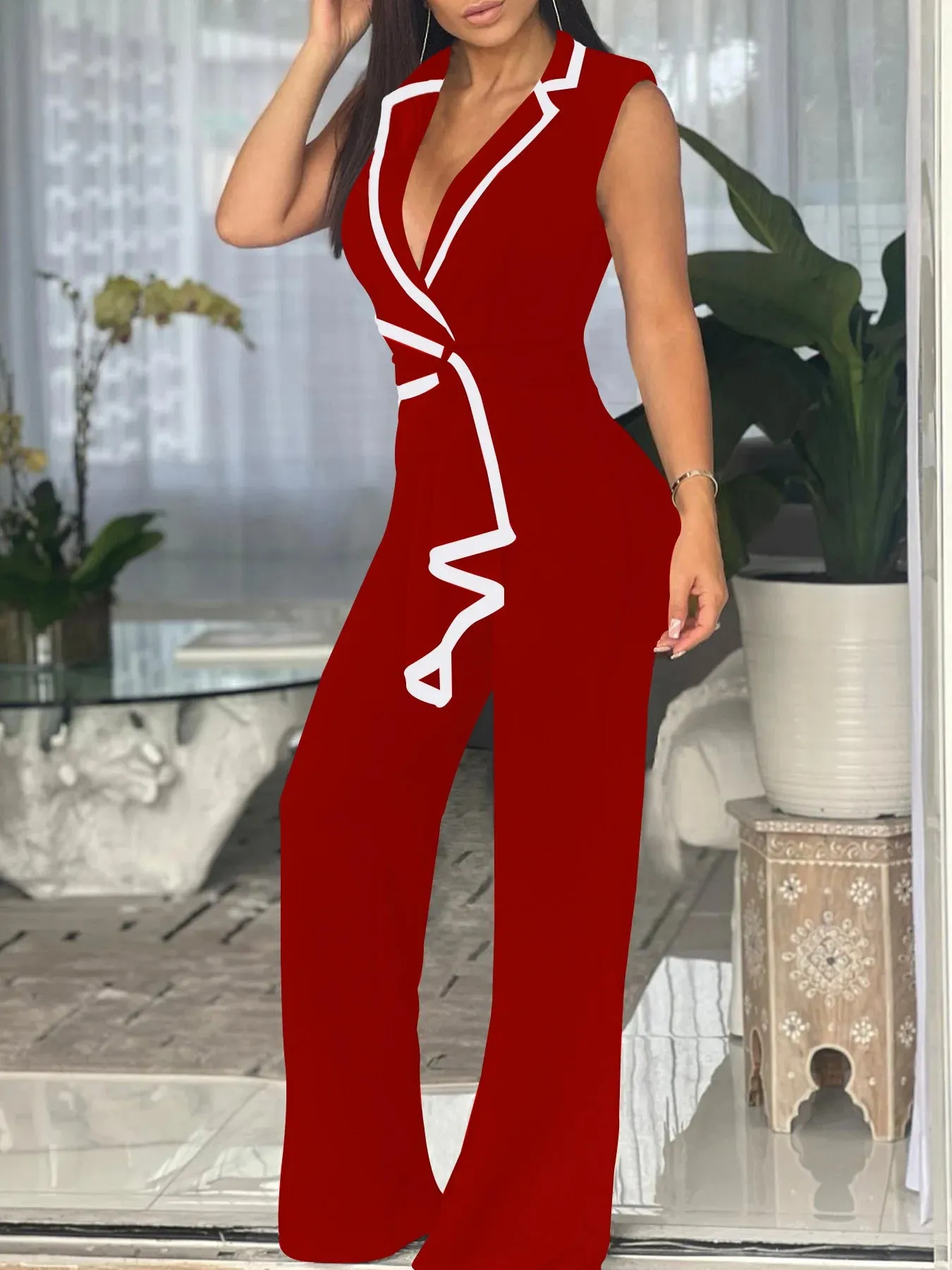 Dressy Casual Sleeveless Jumpsuit
