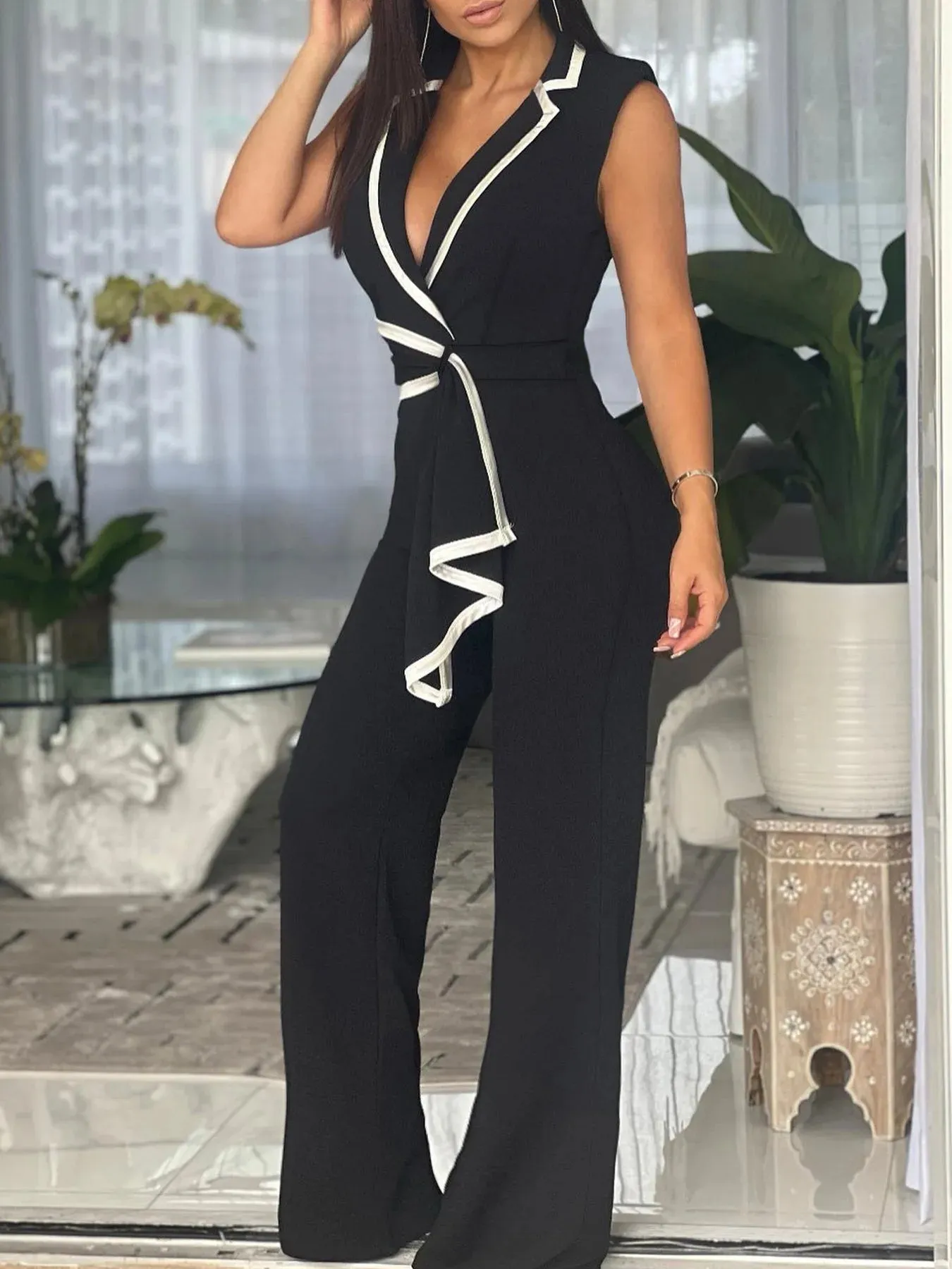 Dressy Casual Sleeveless Jumpsuit