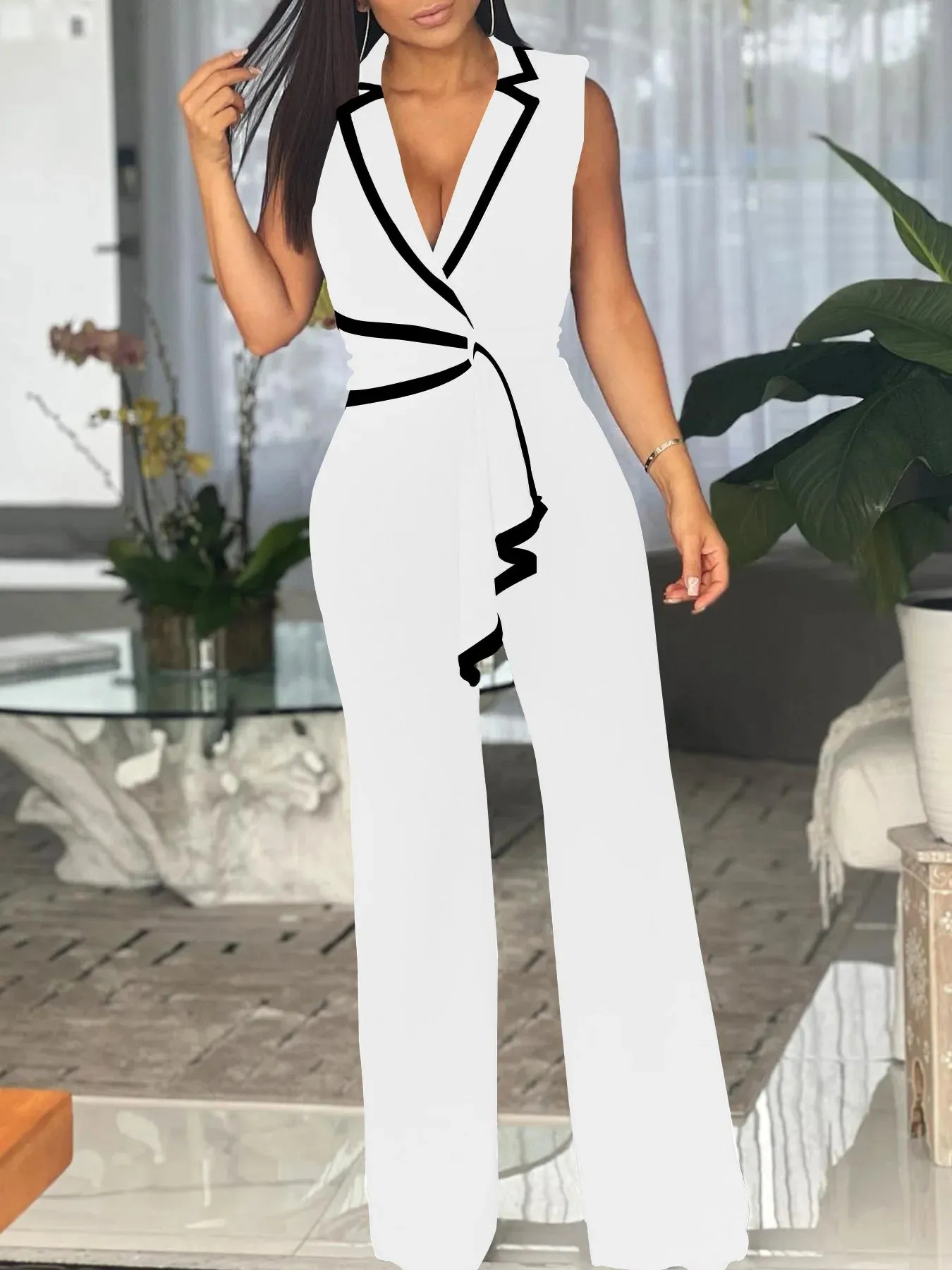 Dressy Casual Sleeveless Jumpsuit
