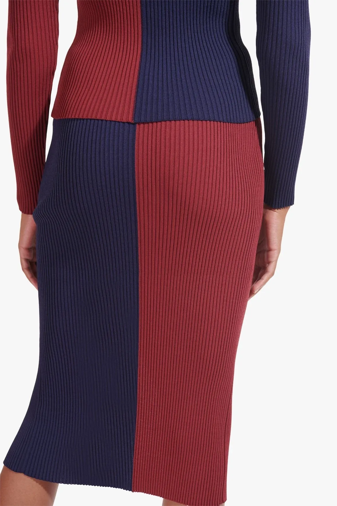 ELMS SKIRT | NAVY BORDEAUX