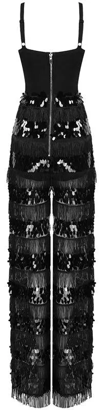 Embellished Fringed Jumpsuit