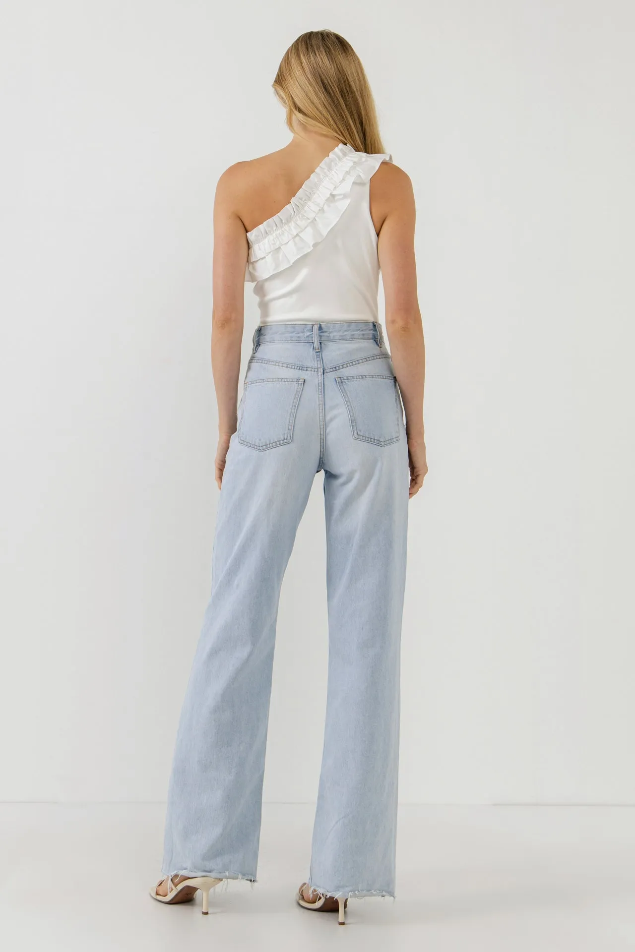 Endless Rose - Ruffled Asymmetrical Bodysuit