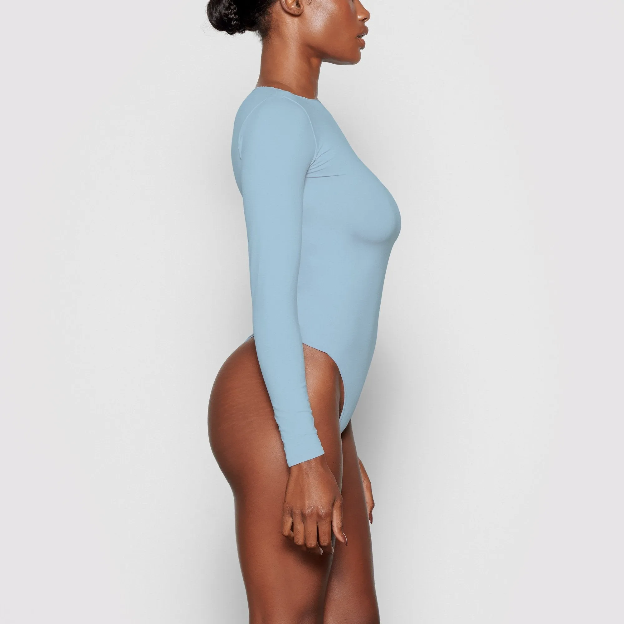 ESSENTIAL CREW NECK LONG SLEEVE BODYSUIT | ARCTIC