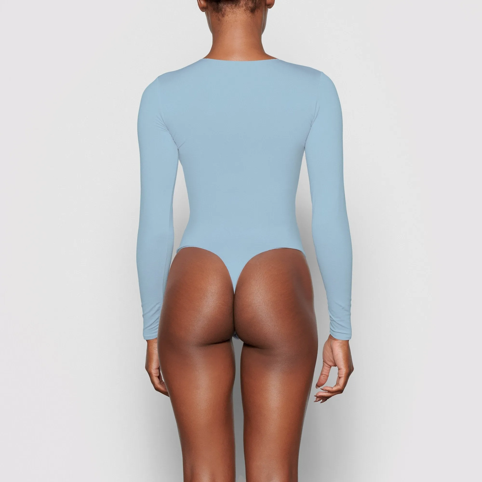 ESSENTIAL CREW NECK LONG SLEEVE BODYSUIT | ARCTIC