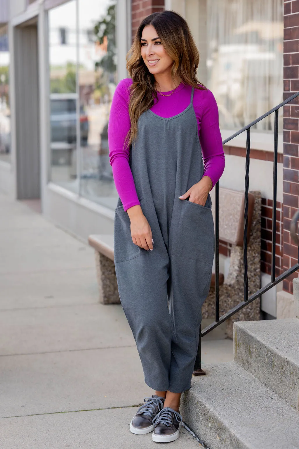 Everyday Two Pocket Tank Jumpsuit