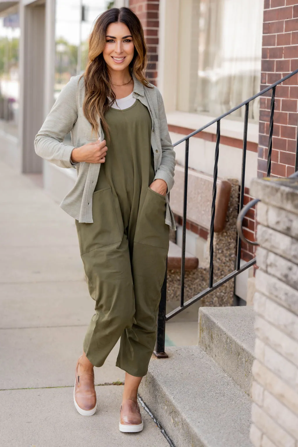 Everyday Two Pocket Tank Jumpsuit