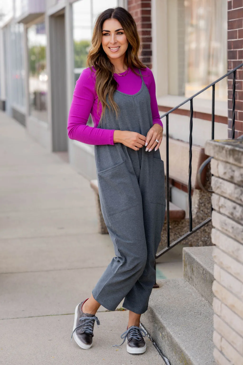 Everyday Two Pocket Tank Jumpsuit
