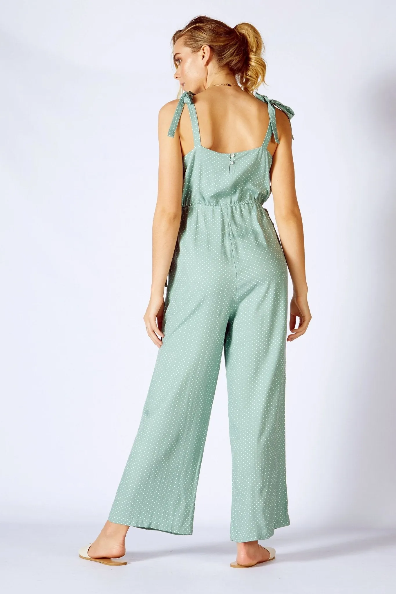Fate   Becker Surrender Jumpsuit in Sage