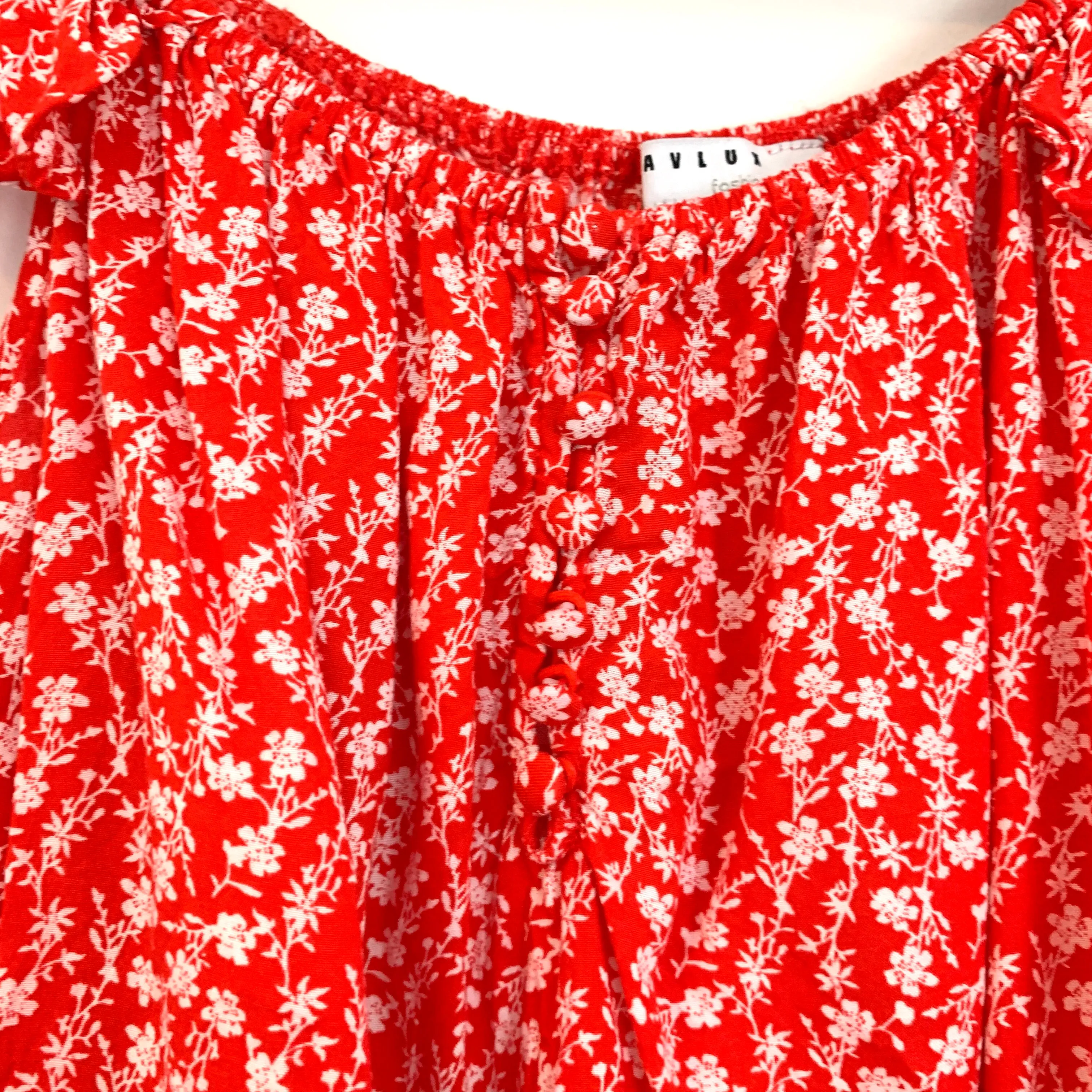 Favlux Red Floral Two Piece Skort Set- Size S