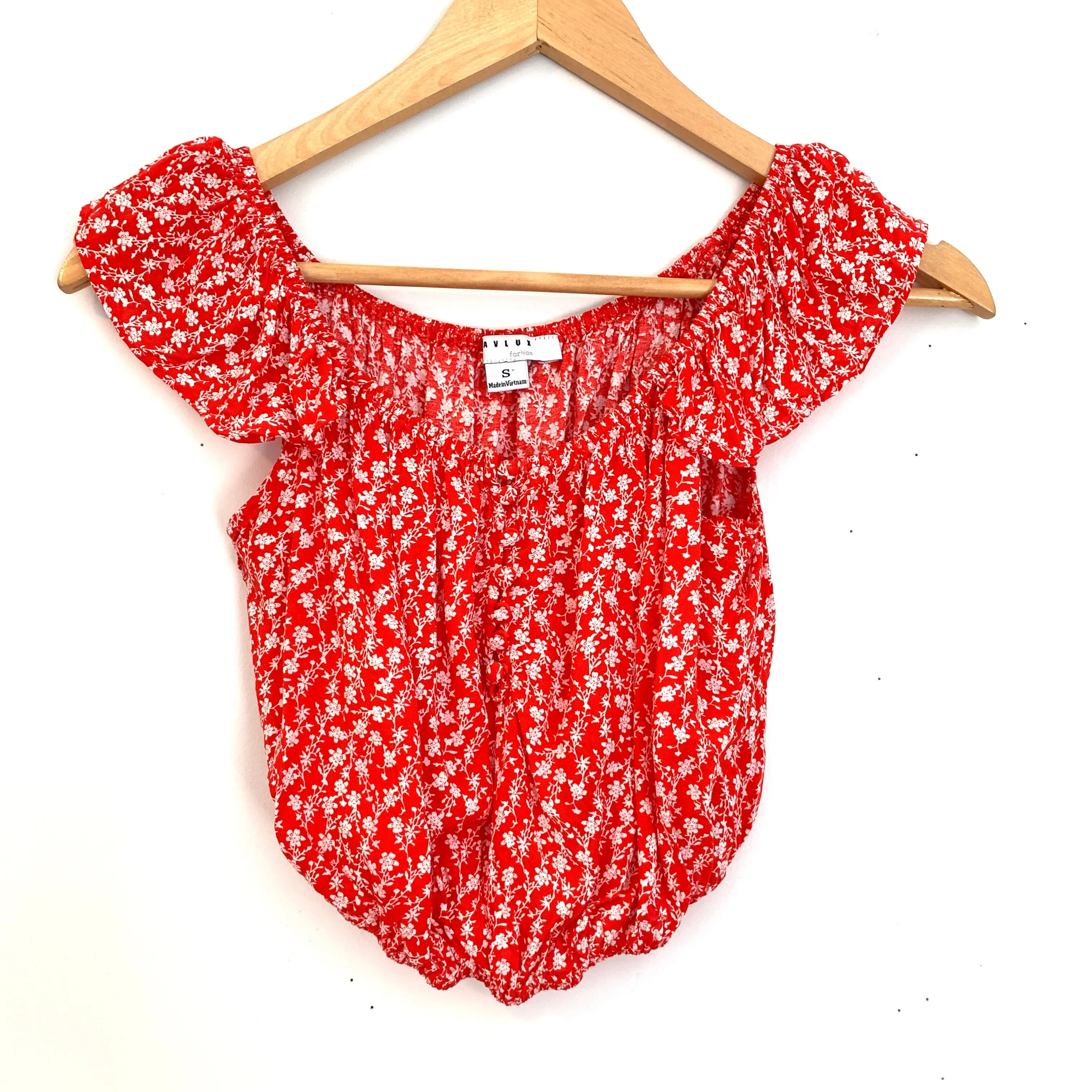Favlux Red Floral Two Piece Skort Set- Size S