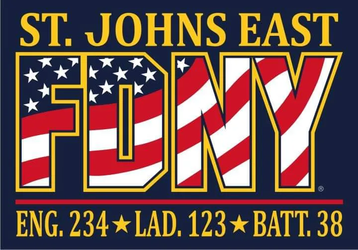 FDNY E-234 L-123 B-38 St. John's East Brooklyn Station Fire Tee